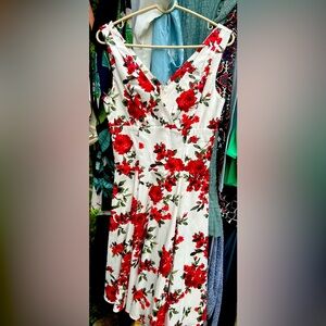 Red Floral Dress